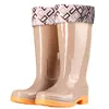 Zapatos de Agua Cálidos de Cuatro Estaciones Caña Media Antideslizantes Zapatos de Lluvia Estilo Coreano Botas de Lluvia para Mujer Impermeables Zapatos para Lavado de Autos Moda Zapatos de Trabajo para Cocina