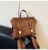 Moda Transfronteriza Gran Capacidad Portátil Bolso de Mujer Nuevo Estilo Occidental Mochila Estilo Académico Mochila de Viaje Estilo Británico Retro