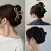Horquilla de acrílico con lazo grande para mujer, accesorio para el pelo de alta gama con clip de tiburón para verano, 2024