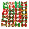 Cascabel Navideño Pedrería Pajarita para Mascota para Teddy, Bichón, Maltés, Flor de Cabeza de Gato Gomas para el Pelo Venta al por Mayor en Stock