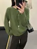 Suéter Grueso de Color Puro para Mujer Otoño e Invierno Nuevo Estilo Caliente 2025 Camiseta de Punto para Base que se Puede Usar por Dentro y por Fuera en Invierno