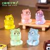 Micro Paisagem Urso Luminoso Fofo Boneca Lenço Decorações DIY Sacola Surpresa Acessórios Pendurados Resina de Mesa Pequenos Enfeites