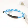 Al por mayor al contado transfronterizo Pulsera de doble cordón multicolor Acero inoxidable Color de impresión y grabado Ajustable Atrás Pulsera de doble cordón