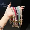 Pulsera de Muñeca de Color Caramelo de Moda Pulsera Corta de Perlas Redondas con Diamantes Venta Caliente Transfronteriza Correa de Mano Antiperdida y Anticaída Estilo Caliente