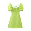 Vestido Feminino de Linho Slim Estilo Europeu e Americano Retro de Verão Francês 2887325