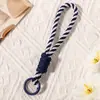 Tecido Woven de Nylon Corda Colorida Chaveiro para Homens e Mulheres, Mosquetão, Chaveiro de Casal, Pingente de Celular, Cordão para Bolsa