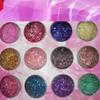 Fabricantes de pó de concha de 12 cores para nail art, conjunto de conchas para terapia de luz, decorações de unhas de cristal, suprimentos para nail art no atacado
