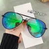 Gafas de Sol de Doble Puente Europeas y Americanas para Hombre, Viajes al Aire Libre, Conducir, Gafas de Sapo, Gafas de Sol con Visera Metálica, Modernas y Sencillas