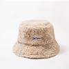 Chapéu Mulheres ins Lã de Cordeiro Carta Bordada Chapéu de Pescador Outono e Inverno All-match Cor Sólida Quente Bacia de Pelúcia Chapéu Casal