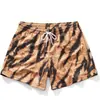 Venta Caliente Transfronteriza de Amazon Pantalones Cortos Estampado de Leopardo Impresión 3D Versátiles Casual Americano para Hombre Pierna Ancha Verano Holgados Venta al por Mayor