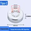 Tampa decorativa de aço inoxidável válvula torneira gás aquecedor de água ar condicionado tubo furo feio tampa autoadesivo split