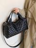 Bolso de mano de moda de gran capacidad para mujer 2023 otoño e invierno Nuevo bolso bandolera romboidal casual para combinar con todo, bolsa de viaje