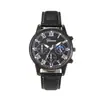Reloj de Negocios para Hombre de Venta Caliente Transfronteriza de Comercio Exterior, Reloj Casual para Hombre con Correa de Cuero, Reloj de Pulsera de Cuarzo Versátil Casual de Tres Ojos Falsos