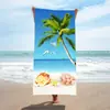 Toalha de Banho Microfibra Absorvente Pronta-a-Usar Popular Transfronteiriça Férias Ativa Secagem Rápida Toalha de Praia Estampada Litoral