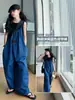 Conjunto de Petos de Verano para Niñas Mayores, Atuendo de Verano Elegante y a la Moda para Niños, Mono Casual Ligero de Moda