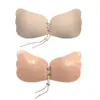 Protetores de seio invisíveis transfronteiriços, sutiã de silicone para mulheres, protetores de seio adesivos, sutiã push-up com cordão, sutiã em formato de asa, sutiã de silicone, protetores de seio