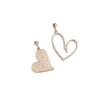 Corea del Sur Dongdaemun con súper temperamento de hada aretes de amor aretes de perla y diamante aretes asimétricos arete dulce