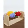Soporte de Madera Maciza para Cintas Suministros para Floristería Estante de Almacenamiento para Cintas Soporte de Carrete para Hilo y Cinta Soporte para Rollos Largos de Papel Estante de Colores Hecho a Mano para Cintas