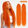 Extensiones de Crochet de Fibra Sintética Europea y Americana Deep Wave 22-30 Pulgadas Pelucas Transfronterizas