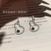 Venta al por mayor del fabricante: Colgante de Calabaza de Jade Verde Natural Xiaohongshu con Incrustaciones de Plata S925, Diseño Fresco y Sencillo