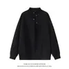 Nova Moletom Casual Masculino Outono 2026, Moderno, Fashionável e Único, Algodão 380g, Design de Botão Irregular, Moletom Masculino