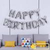 Balão de filme de alumínio para decoração de festa de aniversário infantil, letras de feliz aniversário, 16 polegadas em inglês