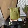 Bolso Cuadrado Pequeño Transversal de Hombro Único para Mujer, Nuevo 2026, con Patrón Tejido Transfronterizo, Moderno, Versátil, Simple, Compacto, para Teléfono