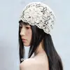 Touca de Crochê Artesanal Estilo Étnico Vintage, Modelo Slouchy, para Mulheres, Primavera Verão, Artística, Versátil, Tricô Vazado