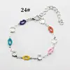 Pulsera de Aleación de Venta Caliente Transfronteriza, Versátil, Creativa y de Moda, Pulsera Femenina de Ojo de Diablo Corazón Estilo Europeo y Americano Ins