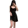 Sexy Wish Lingerie Sexy Satin Sling Nightgown Hot Side Split Sexy Tentação Pijama Sexy Terno Feminino 0247