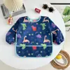 Nuevo Delantal de Dibujos Animados para Bebé con Bolsillos, Delantal Infantil Fresco con Estampado Completo, Babero Estampado para Niños, Delantal de Pintura