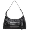 Colección nueva de primavera/verano transfronteriza: nicho, diseño original, lona encerada retro, bloques de color de lunares, bolso de hombro/bolso cruzado/bolso de brazo versátil