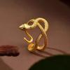 Anillo de Serpiente Anillo de Dedo Abierto de Moda Todo Fósforo Joyería para Mujer Nuevo Explosivo Exquisito Diseño de Alta Gama Sentido