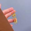 Aretes de Linterna Recortada de Oro Arena Vietnamita para Mujer Oro Estaño Sudafricano Nuevo Chinoiserie Retro Aretes de Borla de Hortensia Aretes Elegantes