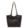 Bolsa de palha trançada estilo simples para mulheres, nova coleção 2026, bolsa de ombro de grande capacidade, bolsa de mão elegante e versátil