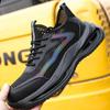 Verão grande malha sapatos de proteção do trabalho homens anti-esmagamento anti-punctura respirável desodorante sapatos de segurança leve resistente ao desgaste sapatos de trabalho atacado