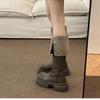 Botas Adelgazantes por Encima de la Rodilla 2025 Nuevas Botas Retro de Suela Gruesa para Personas Altas y Bajas Botas de Otoño de Caballero de Dos Usos para Mujer