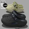 Sapatos furados masculinos 2026 verão exterior antiderrapantes resistentes ao desgaste chinelos de bico fechado uso duplo para dirigir com sensação macia sandálias de praia