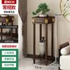 Sala de estar Andar de pé Flor rack Familiar Flower Pot Bracket Não sólido Ornamentos de madeira rack Novo estilo chinês Flower Table Plant Rack