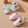 Sapatos de bebê transfronteiriços femininos de inverno sola macia 0-12 meses sem cair dos pés sapatos de algodão sapatos frontais masculinos para bebês e crianças pequenas 3 solas macias