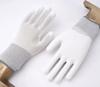 Guantes Blancos con Palma y Dedos Recubiertos de PU, Protección Laboral, Antideslizantes, Resistentes al Desgaste, Recubrimiento Antiestático, Venta al por Mayor para la Industria Electrónica, Grado Industrial