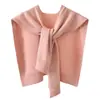 Hilo de alma hilo de punto chal mini hombros descubiertos prenda exterior celebridad de internet cuello falso primavera verano otoño invierno cuatro estaciones suéter de punto bufanda mujer negro