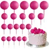 20 Piezas/Set Bolas de Espuma de Colores Decoración para Pastel Boda Baby Shower Fiesta de Cumpleaños Inserto para Cupcake