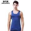 Chaleco de seda de hielo sin costuras personalizado para hombre, camiseta de verano ajustada sin mangas con cuello redondo, ropa interior deportiva con hombros anchos