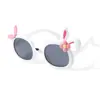 2025 Nuevo Estilo Niños Niñas Orejas de Conejo Lindas Dibujos Animados Moda Elegante Forma Cóncava Protección Solar Gafas de Sol Jc1878