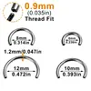 Aretes de Labio con Rosca Interna Punta de Cono Afilado Bola Material de Acero de Titanio Acero Inoxidable Joyería para Piercings Accesorios