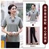 Ropa de Trabajo de Limpieza para Hombres y Mujeres Verano Delgada de Manga Corta para Mujeres Hotel Propiedad Habitación Limpieza Camiseta de Señora Ropa de Limpieza