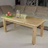 Mesa de centro de sala de estar de madera maciza, mueble de ciprés moderno minimalista, mesa de té de madera natural, económica para espacios pequeños