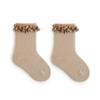 Meias de Renda para Crianças, Meias de Algodão Cor Lisa para Bebê, Meias Maillard para Bebês Meninas, Meias Sem Costura, Meias Doces Antibacterianas de Cano Médio