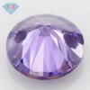 Anillo Huagang Gema Redonda Zircón Azul Púrpura Doble Orificio Piedra Desnuda con Orificio Aretes de Gema CA Artificial Aretes de Botón